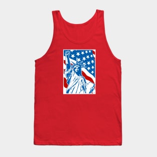 Lady Liberty With Raising Fist Tank Top